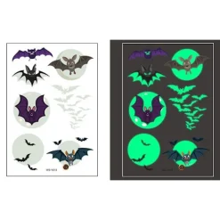 Schnapign Självlysande barntatueringar 5 ark med Halloweenmotiv><noscript><img width=