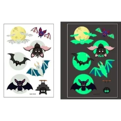 Schnapign Självlysande barntatueringar 5 ark med Halloweenmotiv><noscript><img width=