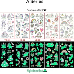 Självlysande UV-tatueringar, Enhörning A_max> Smink