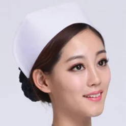 Sjuksköterskehatt Pannband Sjuksköterskemössa Kostym för Sjuksköterskeskola Ceremoni, Nålningsceremoni (Vit)> Huvudbonader