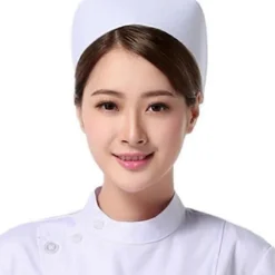 Sjuksköterskehatt Pannband Sjuksköterskemössa Kostym för Sjuksköterskeskola Ceremoni, Nålningsceremoni (Vit)><noscript><img width=