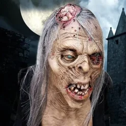 Skräck The Walking Dead Zombie Mask Läskig Halloween Kostym Skräck Blodig Vuxen Halloween Dekoration Rekvisita><noscript><img width=