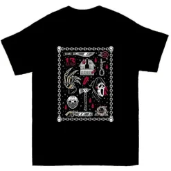 Skräckfilm Flash Traditionell Tattoo Goth T-shirt> Smink