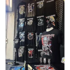 Skräckfilm Flash Traditionell Tattoo Goth T-shirt><noscript><img width=