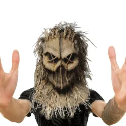 KOOLYOU Skräckmask för Halloween - Kråkskrämmasken - Kreativ Halloween-kostymhuvudbonad för Maskeradfest Cosplay Läskiga Rekvisita A><noscript><img width=