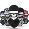 Skull Men Balaclava Ski Mask Cycling Caps Snowboard Face Cover Motorcycle Bicycle Helmet Hood Bandana Scarf Breathable Windproof> Masker