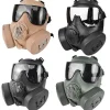 Skyddande Taktisk Andningsmask Helmask Gasmask För Militär Airsoft Skytte Jakt Ridning Cs Spel Cosplay Skydd Brun> Masker