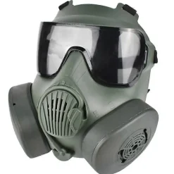 Skyddande Taktisk Andningsmask Helmask Gasmask För Militär Airsoft Skytte Jakt Ridning Cs Spel Cosplay Skydd Brun><noscript><img width=
