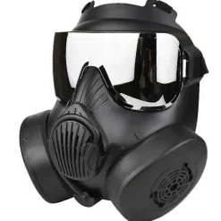 Skyddande Taktisk Andningsmask Helmask Gasmask För Militär Airsoft Skytte Jakt Ridning Cs Spel Cosplay Skydd Brun><noscript><img width=