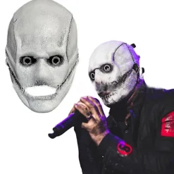Slipknot Corey Taylor Mask Dj Cosplay Skräck Latex Lång/kort mask Halloween Carnival Maskerad Festrekvisita Presenter> Masker