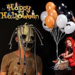 Slipknot Mask Skräck Latex Grimace Träd Mask Realistisk Cosplay Rekvisita för Halloween_MGF><noscript><img width=