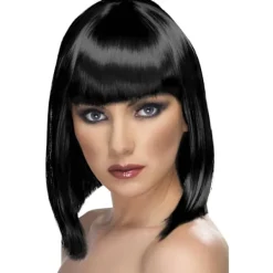 Smiffys Dam/Dam Glam Peruk One Size Svart One Size> Peruker