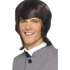 Smiffys 60-tals Mod Peruk för Män One Size Brun One Size> Peruker