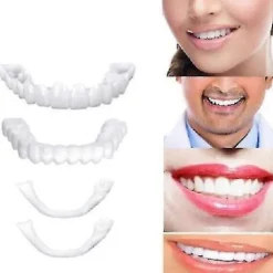 Smile Snap On Lösa Tänder Övre Nedre Tandfasader Proteser Tandskydd Set PTW><noscript><img width=