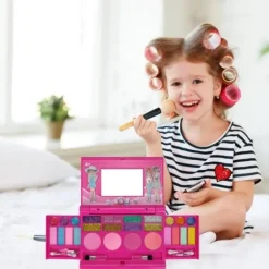 Toyz Land Smink Kit Toy Set För Flickor Bärbar Låtsas Smink Kosmetika Tillbehör För Flickor><noscript><img width=