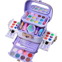 Sminkset för barn, tvättbart, med portabel sminkväska> Smink