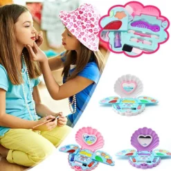 Sminkset för flickor - Barnkosmetik, Skönhetsväska, Leksakskit, Rosa, Onesize> Smink