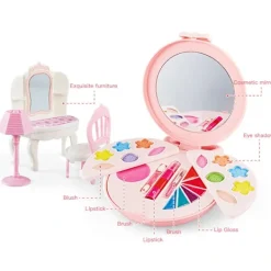 Sminkset för små flickor, hög simulering, säkert sminkset för barn, rosa[co]> Smink