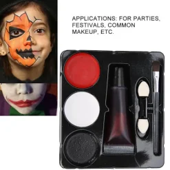Sminkset med falskt blod Halloween Ansiktsmålningsrekvisita Kit><noscript><img width=