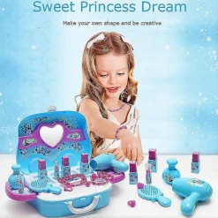 Sminkset Sminkset Leksaker För Barn Flicka Frozen Smink Väska><noscript><img width=
