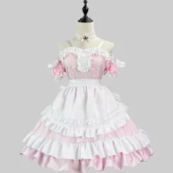 Snabb leverans Dam Söt Lolita Klänning Viktoriansk Ärmlös Prinsessa Cosplay Kostymer Hemklänningar_max> Dräkter