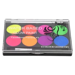 Snabbtorkande vattenlöslig kroppsfärg 8 färger Jul Makeup Verktyg Konsttillbehör> Smink