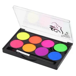 Snabbtorkande vattenlöslig kroppsfärg 8 färger Jul Makeup Verktyg Konsttillbehör><noscript><img width=