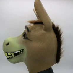 Åsnemask, Halloween Shrek åsnehuvudmask, lyxig nyhetsdräkt rollspels latex djurhuvudmask><noscript><img width=