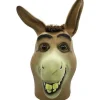 Åsnemask, Halloween Shrek Åsnehuvudmask, Nyhet Deluxe Kostymfest Cosplay Latex Djurhuvudmask för Vuxen> Masker