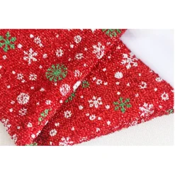 Snöflinga Julhatt Borstad Tyg Flanell Röd Tomteluva><noscript><img width=