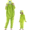 Snug Fit Unisex Vuxen Onesie Pyjamas Djur En Delig Halloween Kostym Nattkläder-r (7-8 år Mike wazowski)> Dräkter