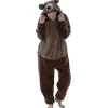Snug Fit Unisex Vuxen Onesie Pyjamas Djur En Delig Halloween Kostym Nattkläder -r (Stor Brun)> Dräkter