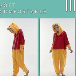 Snug Fit Unisex Vuxen Onesie Pyjamas Djur En Delig Halloween Kostym Nattkläder -r (Stor Brun)><noscript><img width=