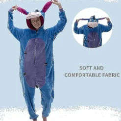 Snug Fit Unisex Vuxen Onesie Pyjamas, Flanell Cosplay Animal One Piece Halloween kostym Sovkläder Hemkläder Q Mike 105cm L> Dräkter