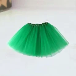 Snygg Festivaldräkt Kläder Bubbelkjol Tre Lager Gasvävskjol Klänning Festtillbehör för Vuxna Kvinnor (Grön)> Dräkter