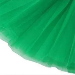 Snygg Festivaldräkt Kläder Bubbelkjol Tre Lager Gasvävskjol Klänning Festtillbehör för Vuxna Kvinnor (Grön)><noscript><img width=