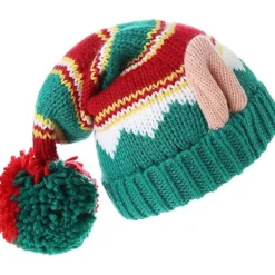 Snygg julmössa Stickad Varm Håller Rolig Mössa Ny> Huvudbonader