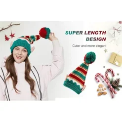 Snygg julmössa Stickad Varm Håller Rolig Mössa Ny> Huvudbonader