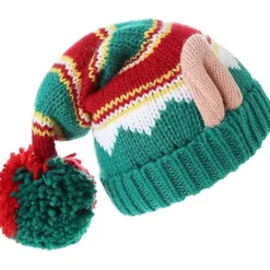 Snygg Julmössa Stickad Varm Hållande Rolig Mössa Ny> Huvudbonader