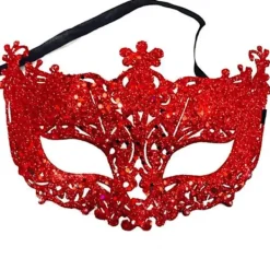 Snygg lyxig venetiansk maskeradmask för kvinnor, flickor Sexig Fox Eye-mask för utklädnad Jul Halloweenfest> Masker