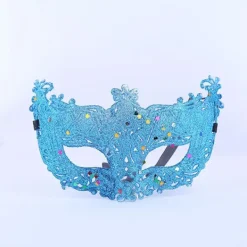 Snygg lyxig venetiansk maskeradmask för kvinnor, flickor Sexig Fox Eye-mask för utklädnad Jul Halloweenfest><noscript><img width=