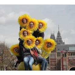 Solroshuvudbonad Roliga Performance Rekvisita Hatt Party Festival Spel><noscript><img width=