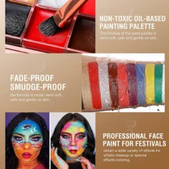 Sommaren jag blev vacker 12 Färger Halloween Smink Ansiktsfärg Ansiktsfärg Jul Ansiktsfärg><noscript><img width=