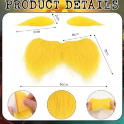 Spandex Morphsuit med ansiktsöppning & falsk mustasch för Halloween[JUN] 150><noscript><img width=