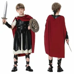 LAIQIANKUI Spartan Warrior set Roman Gladiator Cosplay Halloween Carnival kostym för vuxet barn XL> Dräkter
