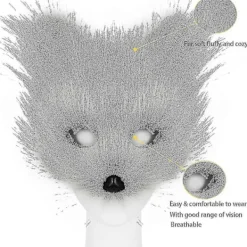 (Specialerbjudande) Konstgjord Päls Rävsvans Katt Varulv Cosplay Kostym Set Plysch Mask Fluffiga Tassar Handskar Halloween Jul Gräsgul Grass yellow Grass yellow | Fyndiq><noscript><img width=