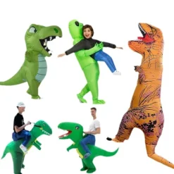 (Specialerbjudanden) Uppblåsbar Dinosaurie Docka Kostym Barn Halloween Rekvisita Rolig Tyrannosaurus Rex Alien Kläder Juldräkt> Dräkter