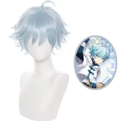 Spel Genshin Impact Chongyun Cosplay Peruk Chong Yun Hair Hallowe> Peruker