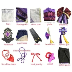 Spel Genshin Impact Raiden Shogun Cosplay Kostym Baal Sexig Kvinnor Kimono Klänning Uniform Kostym Halloween Kostymer för Kvinnor -FA- XL | Fyndiq> Peruker