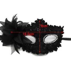 Spets ögonmasker Maskeradmasker SVART> Masker